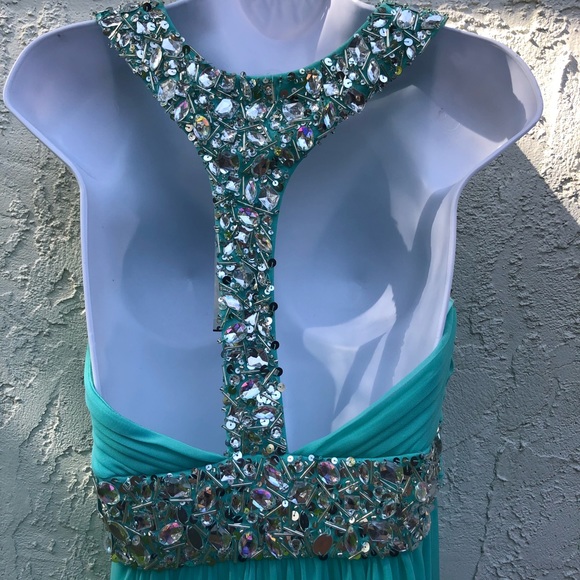 Cache Prom Aqua Dress NWT - Picture 3 of 8